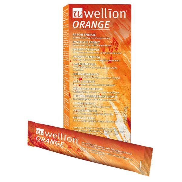 Wellion Orange 10 Φακελάκια Ιμβερτοποιημένου Σιροπιού
