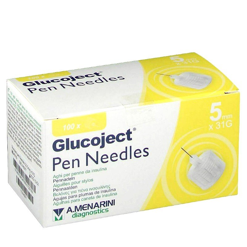 glucoject-needle-31g-5mm-100pieces-pharmadiabetes.gr_.jpg Glucoject Pen Needles 5mm 31G Βελόνες Πένας Ινσουλίνης 100τμχ - Image 1