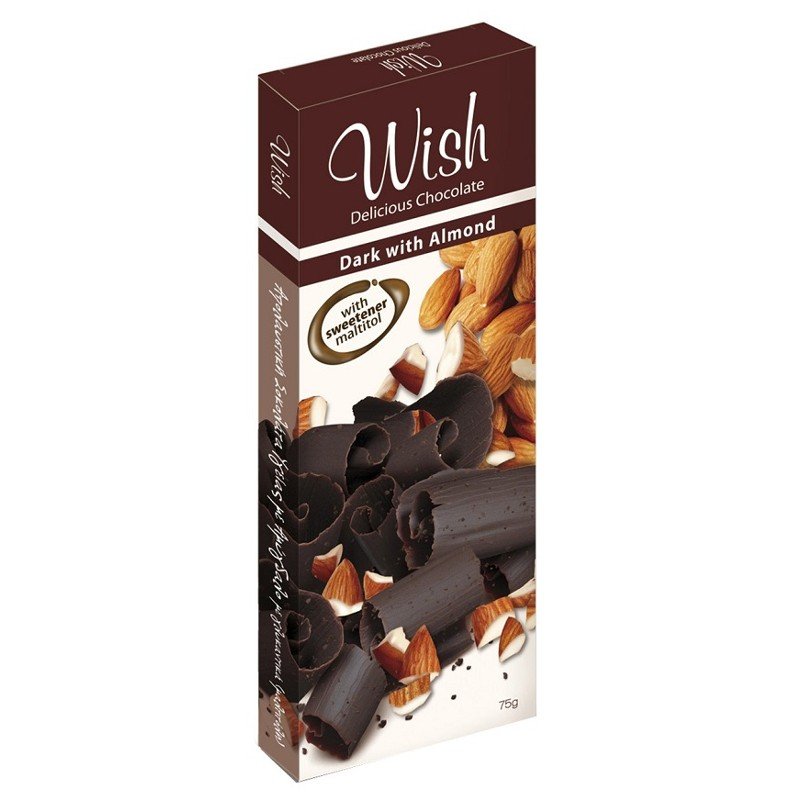 wish-sokolata-amygdalou-xoris-zaxari-pharmadiabetes.gr_.jpg Wish Σοκολάτα Υγείας Αμυγδάλου Χωρίς Προσθήκη Ζάχαρης 75gr - Image 1