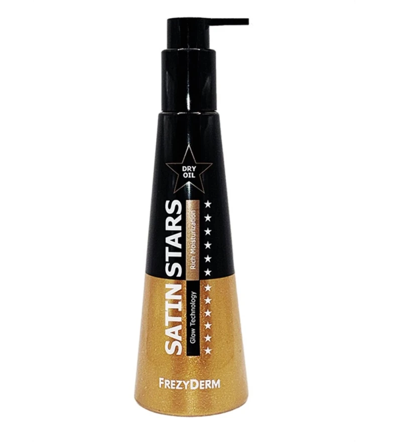 frezyderm.satinstars.dryoil.pharmadiabetes.intzogloy.pharmacy1 Ξηρό Λάδι Σώματος Frezyderm Satin Stars Dry Oil 250ml - Image 1