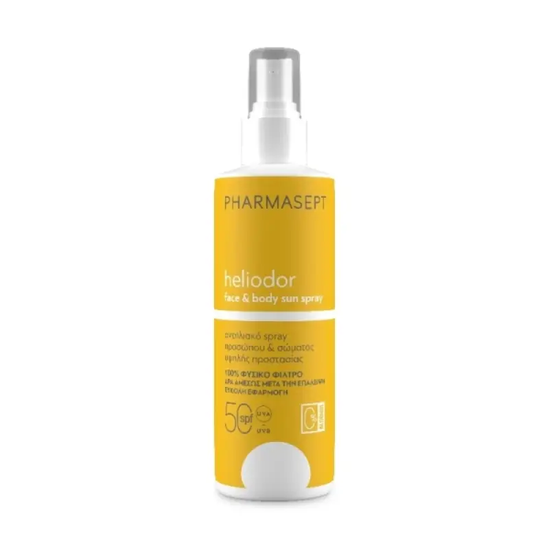 pharmasept_spray_antiliako_heliodor_pharmadiabetes_intzoglou_pharmacy Pharmasept Heliodor Face & Body Sun Spray SPF50 - Image 1
