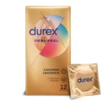 Durex Real Feel 12τμχ – Προφυλακτικά Χωρίς Λατέξ για Φυσική Αίσθηση