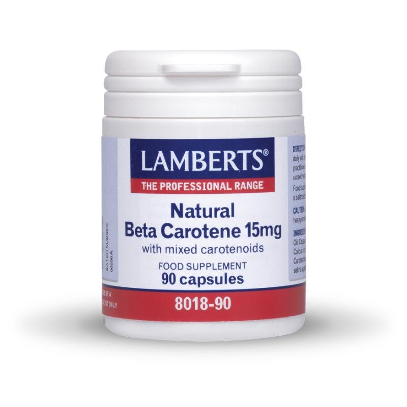 Lamberts-natural-beta-carotene-pharmadiabetes-intzoglou Lamberts Natural Beta Carotene 15mg - Image 1