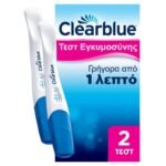 Clearblue Τεστ Εγκυμοσύνης Γρήγορη Ανίχνευση - 2τμχ
